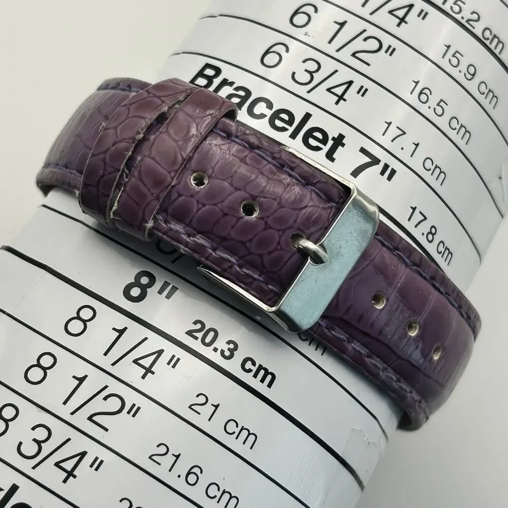 Gogoey Women’s Quartz Watch with a Purple Strap & Crystal-studded Bezel